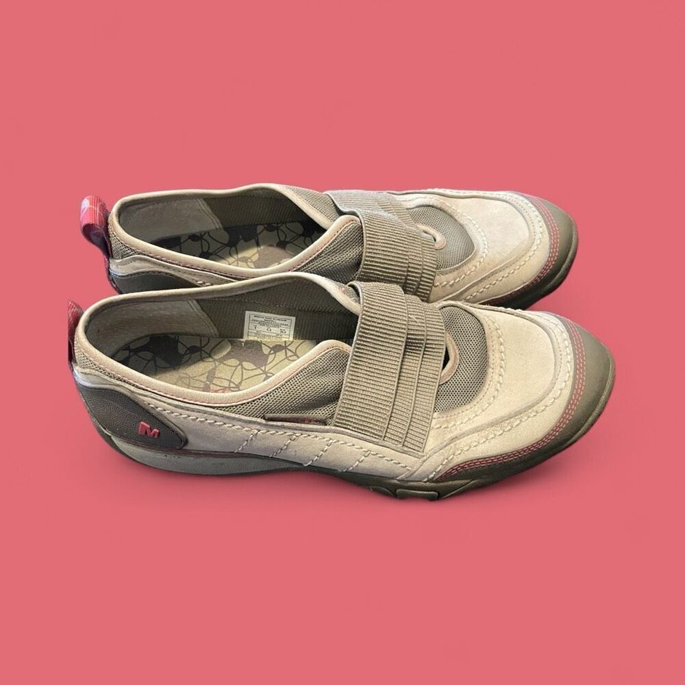 Merrell Womens Aluminum Beige Mimosa Band Mary Jane Comfort Shoes Size 8
